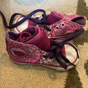 Pink and purple girls converse sneakers